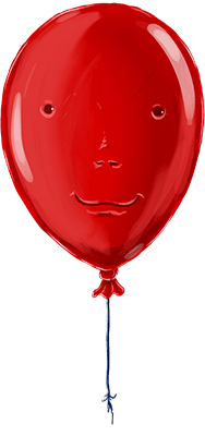 ballon rouge qui sourit